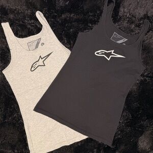 Alpinestars Black and Light Gray Tank Tops